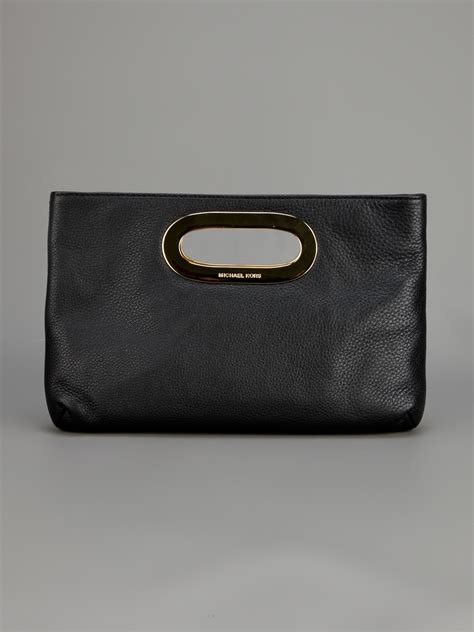 michael kors berkley clutch black leather|michael kors clutch handbags.